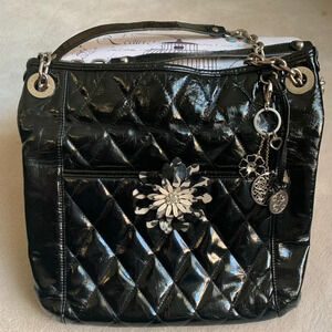 GRACE Handbag Adele Zebra Floral Bag in black